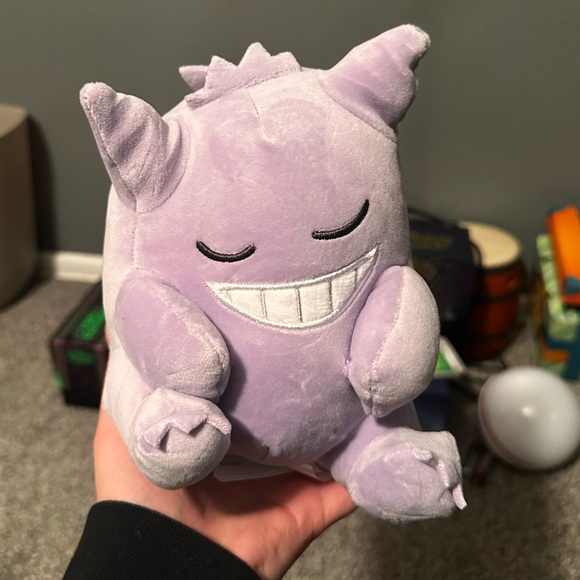 Pokémon Sleepy Gengar Plushie Medium Size Adorable Soft - Picture 1 of 3